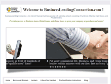 Tablet Screenshot of businesslendingconnection.com